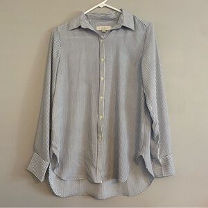 Loft White/Blue Pinstripe Button up